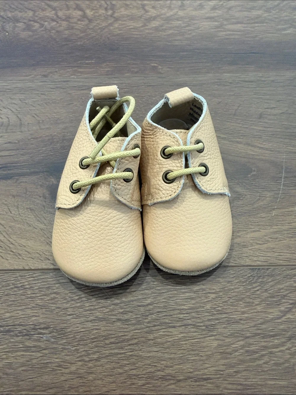 Classic Toddler Lace-Up Leather Shoes in Tan